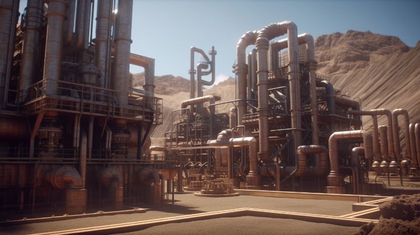 Geothermal plant Cinematic