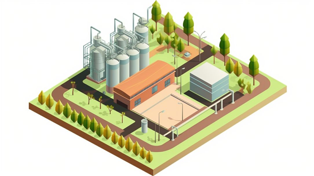 geothermal plant illustration